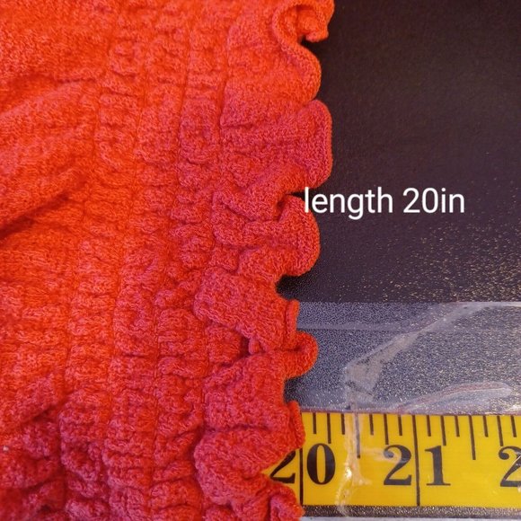 MADEWELL Sz S Frill Smock Textured Drawstring Top Round Neck Cotton Minimalism - Picture 12 of 15